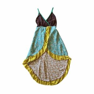 Silly Yeti Handmade Silk Patchwork Dress - Size S
